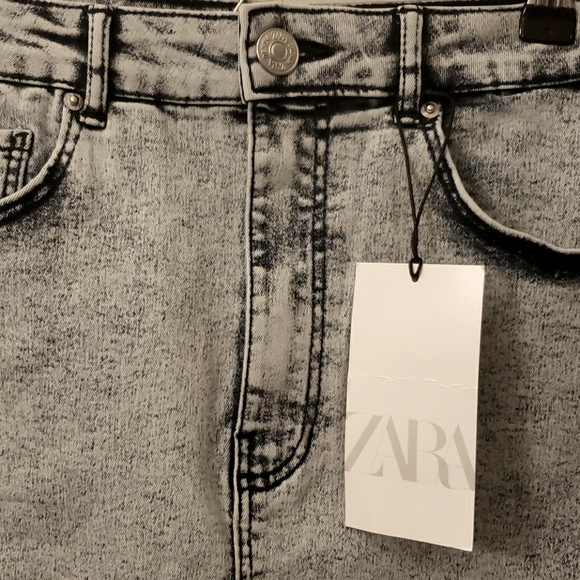 Zara Washed Effect Mini Skirt - Picture 5 of 7